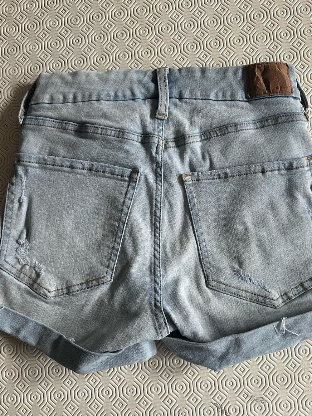 Aeropostale Light Wash Distressed Denim Shorts - Picture 2 of 4